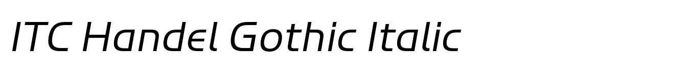 ITC Handel Gothic Italic